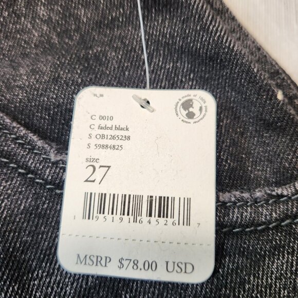 Free People Women's Size 27 Mini Skirt Brea Cut off Denim Faded Black (17) - Picture 8 of 10